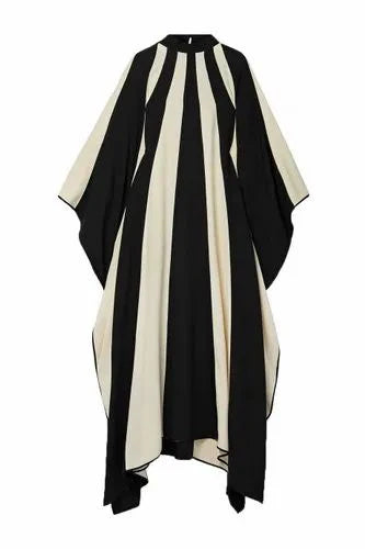 Alexa Zebra Printed Kaftan -Black